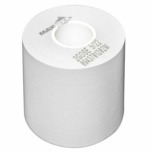 Maxstick 3 1/8'' x 160' White Side-Edge Adhesive Thermal Linerless Sticky Label Paper Roll, 24PK 105SM3160W24